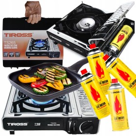 GAZOWA KUCHENKA TURYSTYCZNA TIROSS TS265 2.2KW I 4 BUTLE GAZOWE TS700