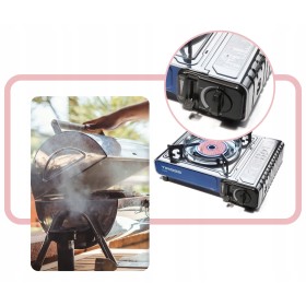 KUCHENKA TURYSTYCZNA TIROSS TS-266 SREBRNA 1650 W + 4 x BUTLE GAZOWE TS700