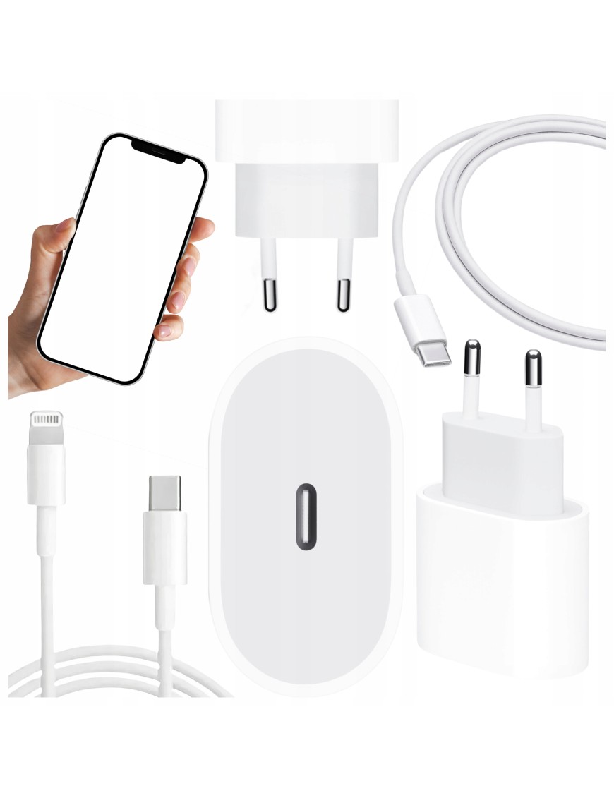 SZYBKA ŁADOWARKA IPHONE 25W USB-C + KABEL 1,5M DO IPHONE 11 12 13 14 PROMAX