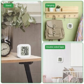 TERMOMETR CYFROWY ELEKTRONICZNA STACJA POGODY HIGROMETR POKOJOWY 4 SZTUKI