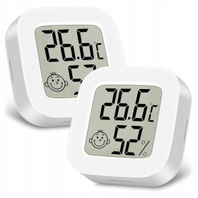 CYFROWY TERMOMETR STACJA POGODY HIGROMETR POKOJOWY 2 sztuki