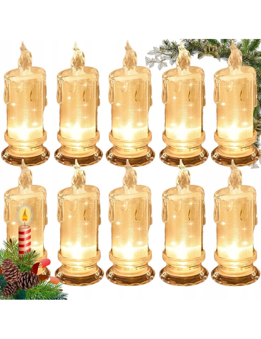 12x ŚWIECA 11CM ŚWIECZKA ELEKTRYCZNA OZDOBNA WKŁAD DO ZNICZY LED ZESTAWIE