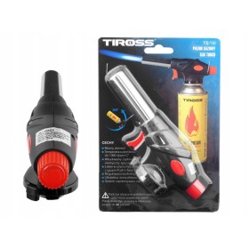 PALNIK RĘCZNY GAZOWY AUTOZAPŁON CERAMICZNA TS-706 TIROSS + 4 KARTUSZY GAZ