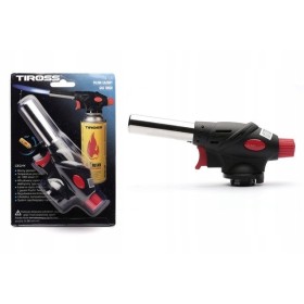 PALNIK RĘCZNY GAZOWY AUTOZAPŁON CERAMICZNA TS-706 TIROSS + 4 KARTUSZY GAZ
