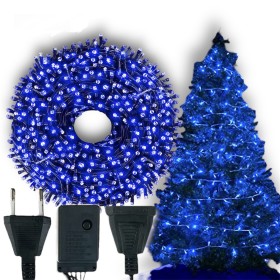 LAMPKI ŚWIATEŁKA NA CHOINKĘ ZEWNĘTRZNE WEWNĘTRZNE 100LED NIEBIESKI MOCNE