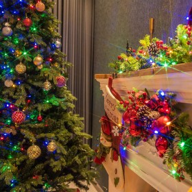 LAMPKI CHOINKOWE ŚWIATEŁKA ~8M 100LED WIELOKOLOROWY ZEW/WEWNĘTRZNE Z FLASH