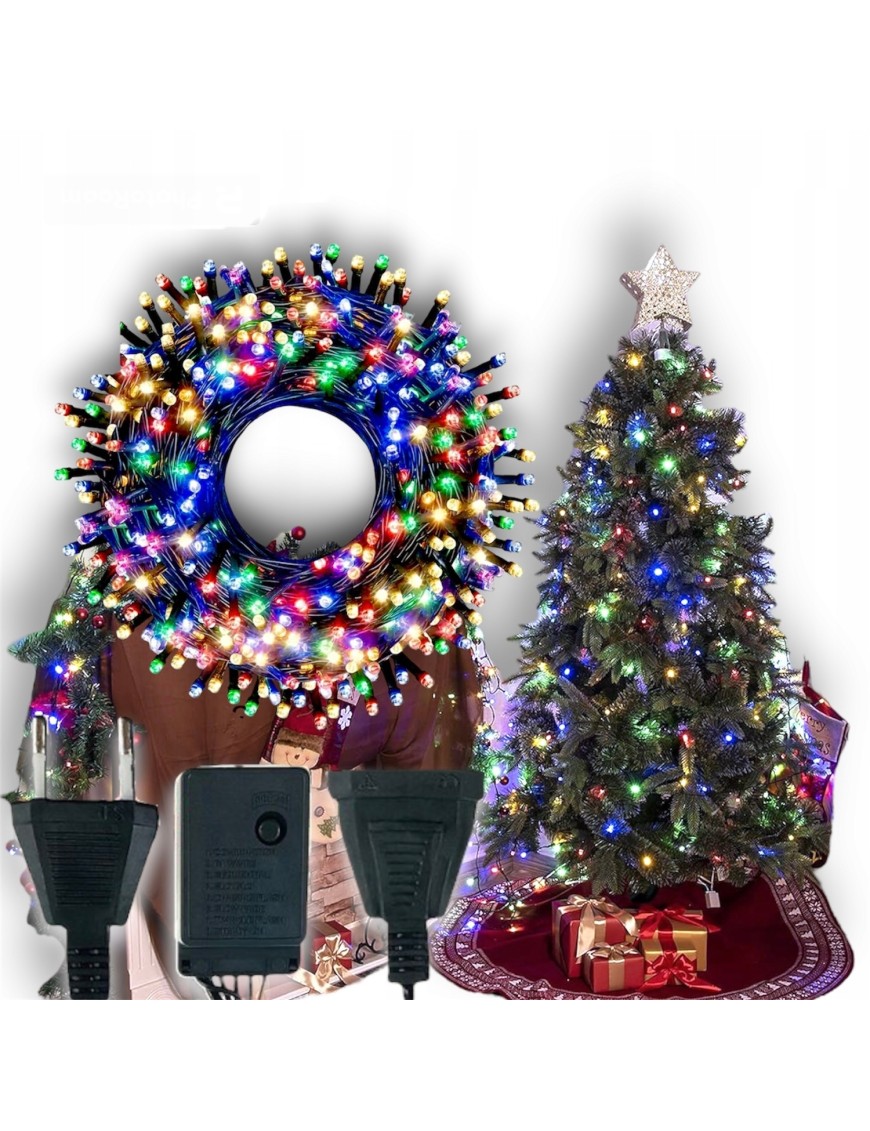 LAMPKI ŚWIATEŁKA NA CHOINKĘ WEWNĘTRZNE ~7M 51-100 LAMPEK MULTI KOLOR MOCNE