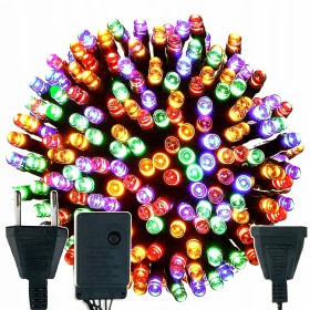 LAMPKI ŚWIATEŁKA NA CHOINKĘ WEWNĘTRZNE ~7M 51-100 LAMPEK MULTI KOLOR MOCNE