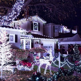 LAMPKI ŚWIATEŁKA NA CHOINKĘ ZEWNĘTRZNE WEWNĘTRZNE 100LED ZIMNY BIAŁY MOCNE