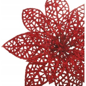 12X SZTUCZNE KWIATY DEKORACJE BOŻE NARODZENIE NA CHOINKĘ GWIAZDA PREZENTY