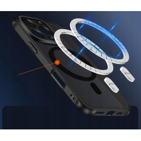 ETUI do IPHONE 15 Pro Max 2x SZKŁO 5D Magsafe MATOWE MAGNETYCZNE WZMACNIANE