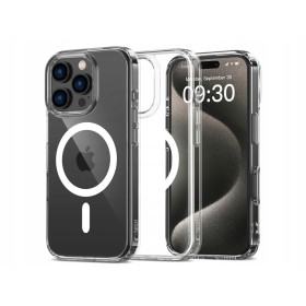 Etui Do iPhone 16 Pro +2szt Szkło 5D9H WZMACNIANE 360° do MAGSAFE bezbarwny