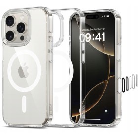 Etui Do iPhone 16 Pro +2szt Szkło 5D9H WZMACNIANE 360° do MAGSAFE bezbarwny