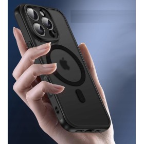 ETUI do IPHONE 16 Pro Max + 2x SZKŁO 5D 9H do Magsafe MATOWE WZMACNIANE 360