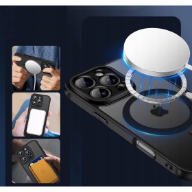 ETUI do IPHONE 16 Pro Max + 2x SZKŁO 5D 9H do Magsafe MATOWE WZMACNIANE 360