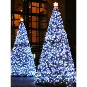 LAMPKI CHOINKOWE Z FLASH ŚWIATEŁKA 300 LED BIAŁE ZIMNE ZEWNĘTRZNE WEWNĘTRZNE