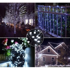 LAMPKI CHOINKOWE Z FLASH ŚWIATEŁKA 300 LED BIAŁE ZIMNE ZEWNĘTRZNE WEWNĘTRZNE