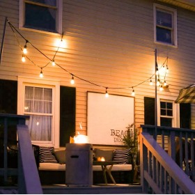 Girlanda Ogrodowa Świetlna 5M 10X Żarówka LED E27 sieciowe na Balkon IP65