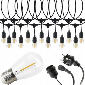 Girlanda Ogrodowa Świetlna 5M 10X Żarówka LED E27 sieciowe na Balkon IP65