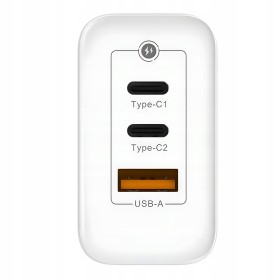ŁADOWARKA SIECIOWA SZYBKA 65W GaN USB QC 2x USB-C UNIWERSALNA + KABEL USB C