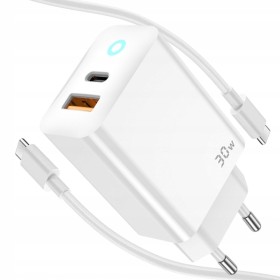 SZYBKA ŁADOWARKA USB-C 30W GaN QUICK CHARGE + KABEL USB-C MOCNA UNIWERSALNA