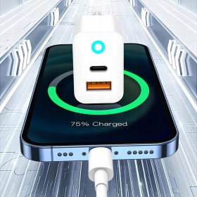 SZYBKA ŁADOWARKA USB-C 30W GaN QUICK CHARGE + KABEL USB-C MOCNA UNIWERSALNA