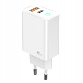 SZYBKA ŁADOWARKA USB-C 30W GaN QUICK CHARGE + KABEL USB-C MOCNA UNIWERSALNA