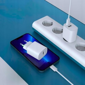 SZYBKA ŁADOWARKA USB-C 30W 3A KOSTKA + KABEL PRZEWÓD DO IPHONE LIGHTNING 1M