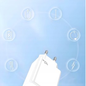 SZYBKA ŁADOWARKA SIECIOWA DO TELEFONU USB TYP C 40W USB-C QC + KABEL USB-C