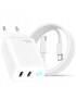 SZYBKA ŁADOWARKA SIECIOWA DO TELEFONU USB TYP C 40W USB-C QC + KABEL USB-C