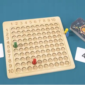 TABLICZKA MNOŻENIA GRA DREWNIANA MONTESSORI DZIECI GRA EDUKACYJNA LOGICZNA