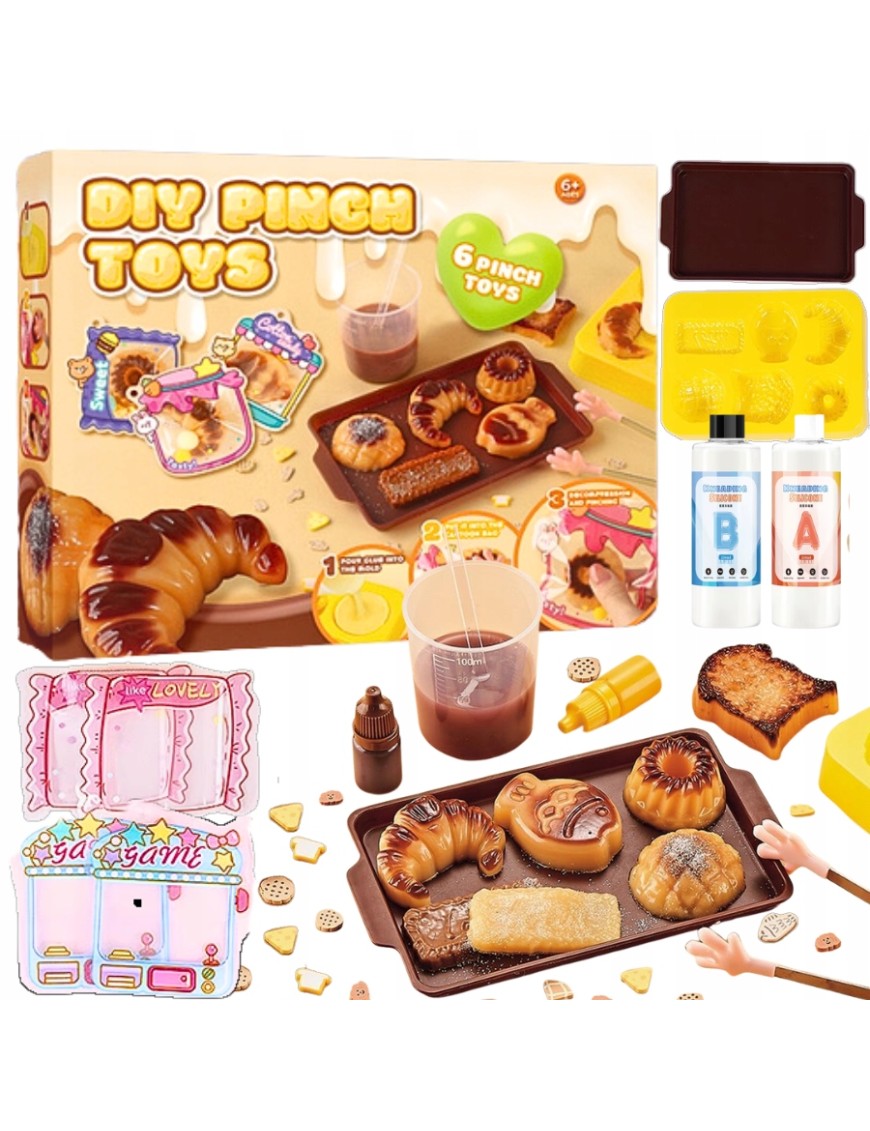 ZESTAW DO ROBIENIA GNIOTEK CUKIERNIA ANTYSTRESOWY SQUISHY DIY DLA DZIECI
