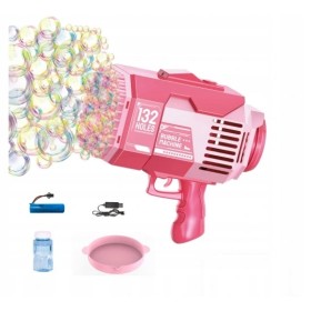 PISTOLET NA BAŃKI MYDLANE MASZYNA DO BANIEK MYDLANYCH BAZOOKA AUTOMAT +PŁYN