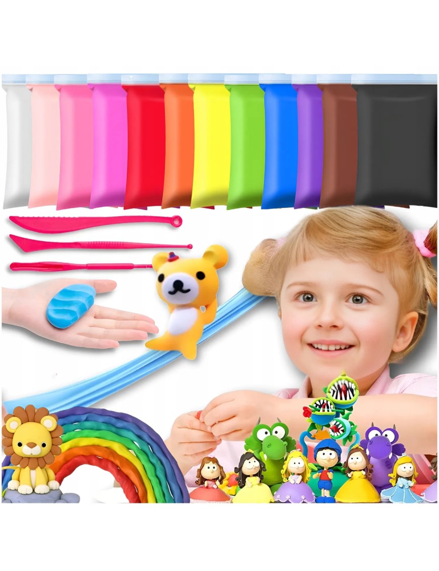 MAGICZNA Plastelina PIANKOLINA Glina SENSOPLASTYKA