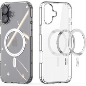 Etui Do iPhone 16 + 2szt Szkło 9D 9H WZMACNIANE 360° do MAGSAFE CLEAR CASE