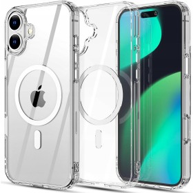Etui Do iPhone 16 + 2szt Szkło 9D 9H WZMACNIANE 360° do MAGSAFE CLEAR CASE