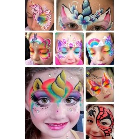 FARBY DO TWARZY ZMYWALNE FARBKI DO MALOWANIA CIAŁA ZESTAW 15 KOLORÓW DZIECI