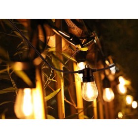 Girlanda Solarna Ogrodowa Świetlny 5M x 10 LED WODOSZCZELNA Z ŻARÓWKAMI