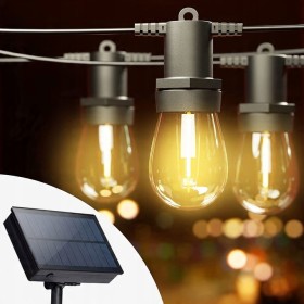 Girlanda Solarna Ogrodowa Świetlny 5M x 10 LED WODOSZCZELNA Z ŻARÓWKAMI