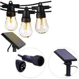 Girlanda Solarna Ogrodowa Świetlny 5M x 10 LED WODOSZCZELNA Z ŻARÓWKAMI