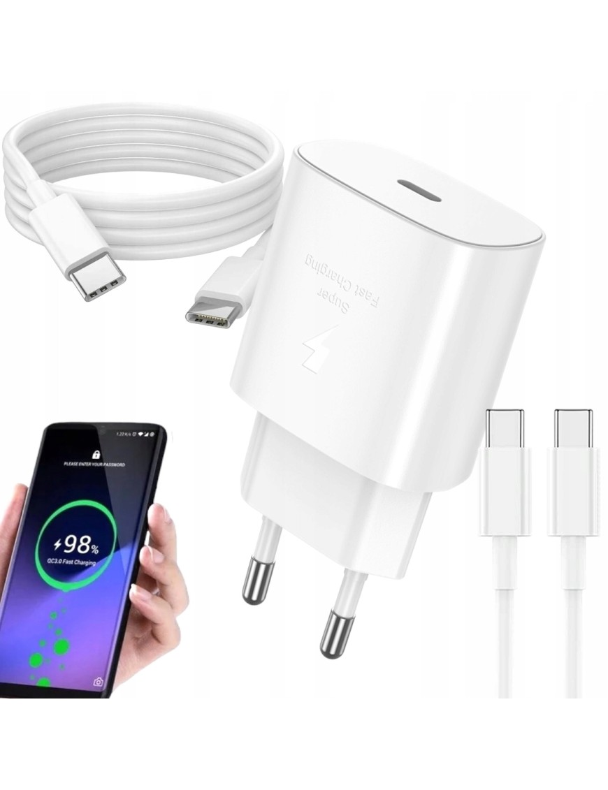 SZYBKA ŁADOWARKA USB-C 25W +KABEL 1M do IPHONE 15 16 16Pro Plus Pro Max