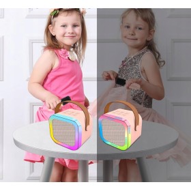 Mini Zestaw Do Karaoke 2szt Mikrofony + GŁOŚNIK BEZPRZEWODOWY DLA DZIECI