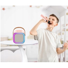 Mini Zestaw Do Karaoke 2szt Mikrofony + GŁOŚNIK BEZPRZEWODOWY DLA DZIECI