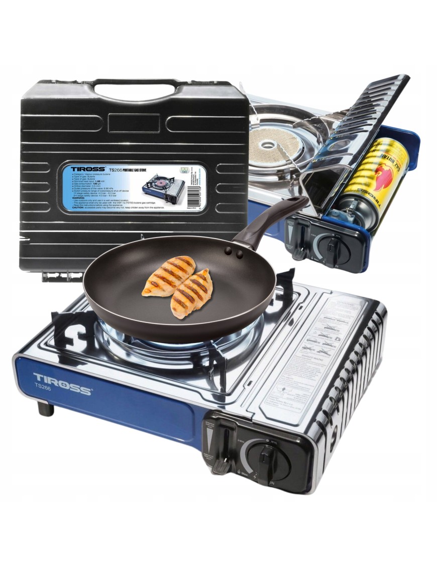 KUCHENKA TURYSTYCZNA Gazowa CERAMICZNy Palnik Tiross TS -266 nierdzewna