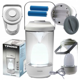 LAMPA KEMPINGOWA AKUMULATOROWA Z FUNKCJĄ POWERBANK TIROSS TS1982 BIAŁY