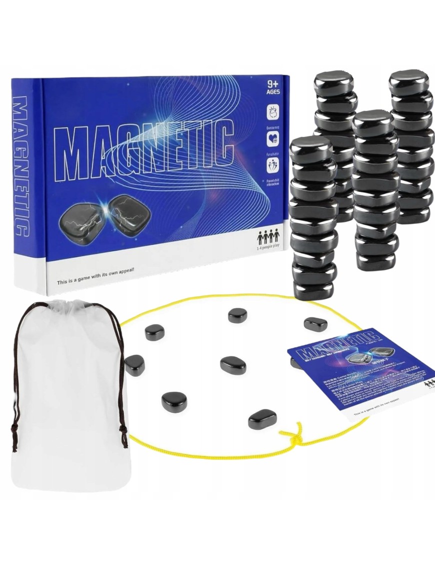 MAGNETYCZNA GRA W SZACHY 40Kulek WIĘKSZY KAMIENIE MAGNETYCZNE GRA ZESTAW