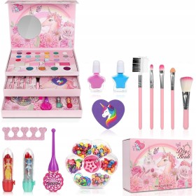Zestaw do Makijażu Malowania Kosmetyki w Kuferku dla Dzieci Cienie Make UP