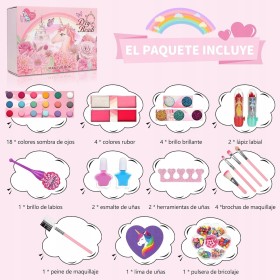 Zestaw do Makijażu Malowania Kosmetyki w Kuferku dla Dzieci Cienie Make UP