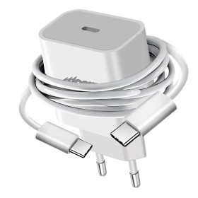 SZYBKA ŁADOWARKA DO IPHONE KOSTKA 20W + KABEL 1M USB-C ZESTAW uniwersalna