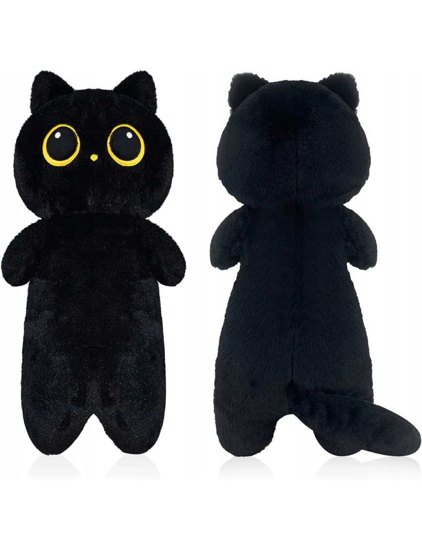 MASKOTKA PLUSZAK PODUSZKA KOT CZARNY DŁUGI 70 cm